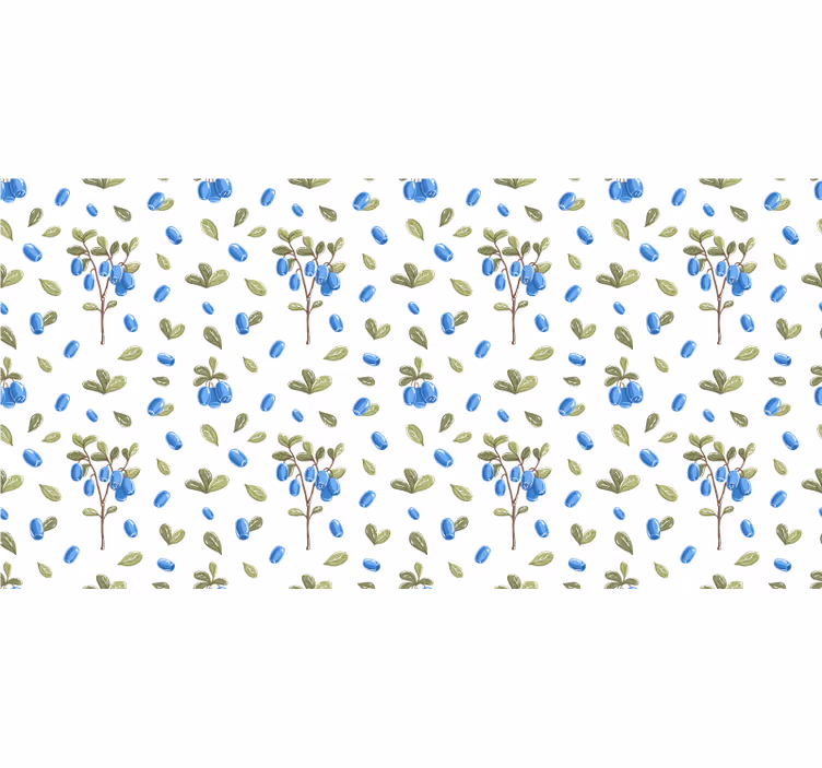 White roller blind with floral botanical watercolor pattern - TenStickers