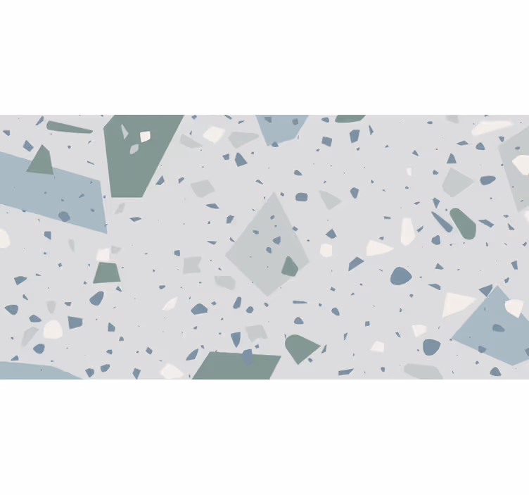 Bathroom window blind in blue and white terrazzo - TenStickers