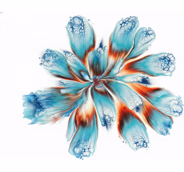 Bathroom window blind modern art colorful flowers - TenStickers