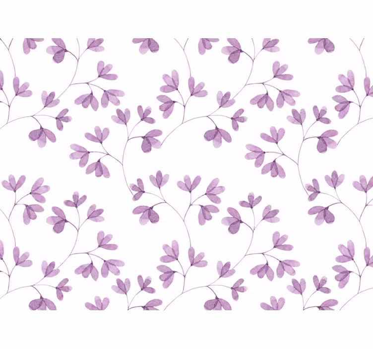 Flower roller blind in purple floral pattern - TenStickers