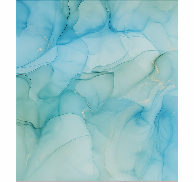 Texture roller blind turquoise wave effect - TenStickers