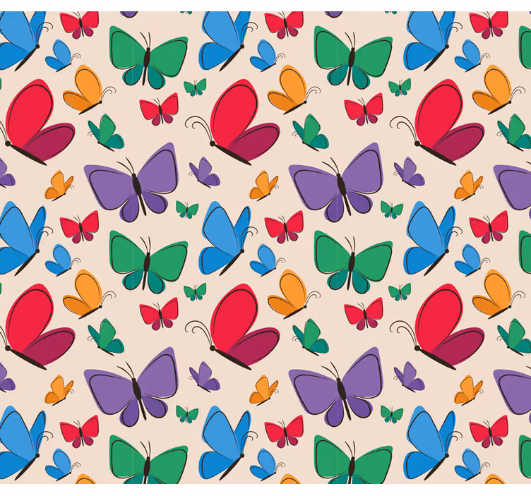 Animal roller blind butterflies flying for kids - TenStickers