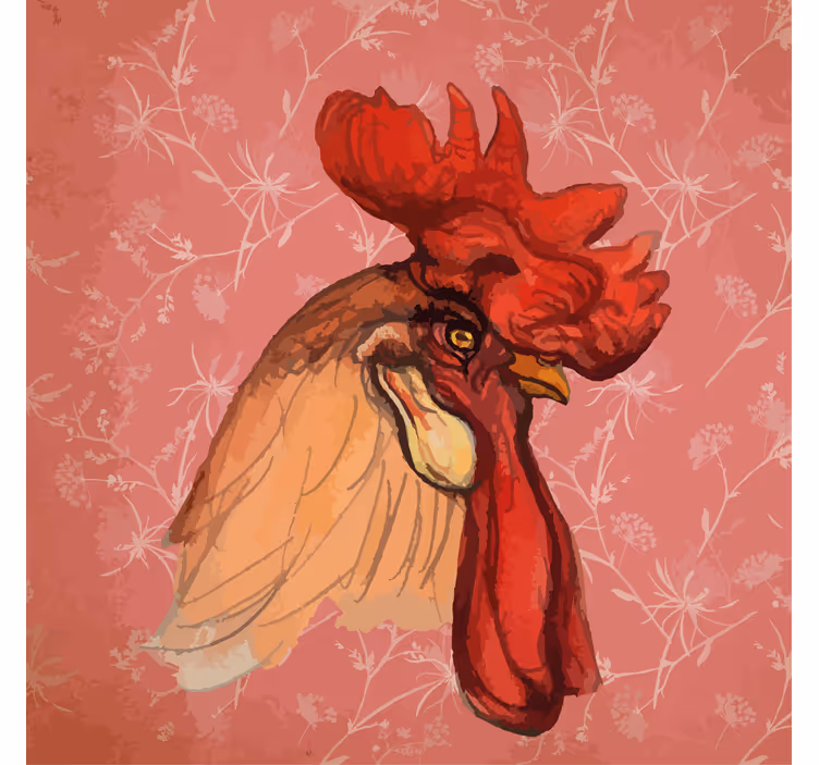 Animal roller blind with rooster design - TenStickers