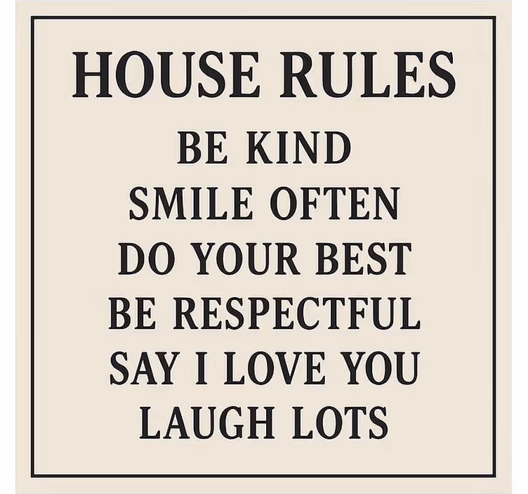 Custom roller blind home ground rules - TenStickers