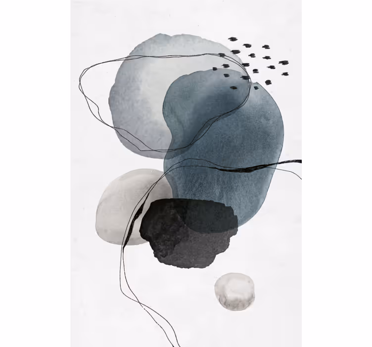 Office window roller blind with abstract shapes - TenStickers