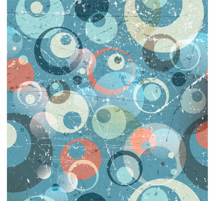 Office window roller blind abstract circles design - TenStickers