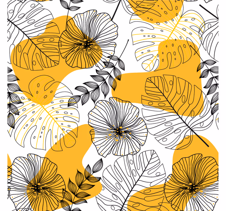 Bathroom window blind tropical plant nordic style - TenStickers