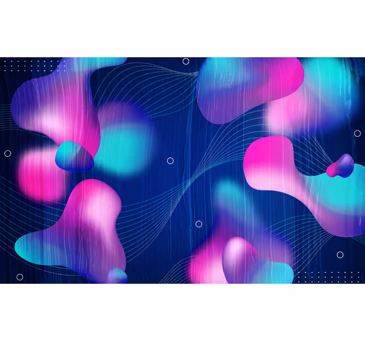 Bathroom window blind in modern fluid art gradients - TenStickers