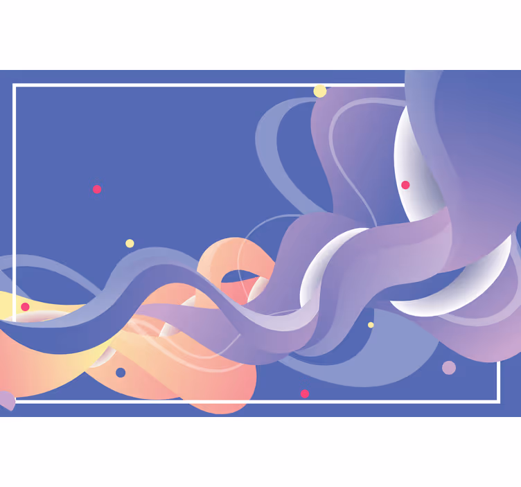 Bathroom window blind in modern waves gradient art - TenStickers