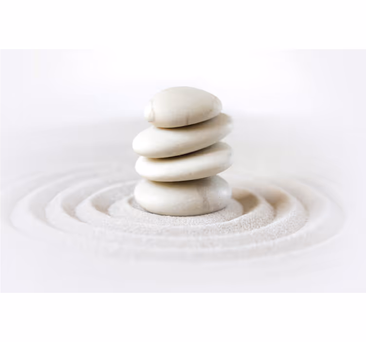 Office window roller blind zen stones - TenStickers