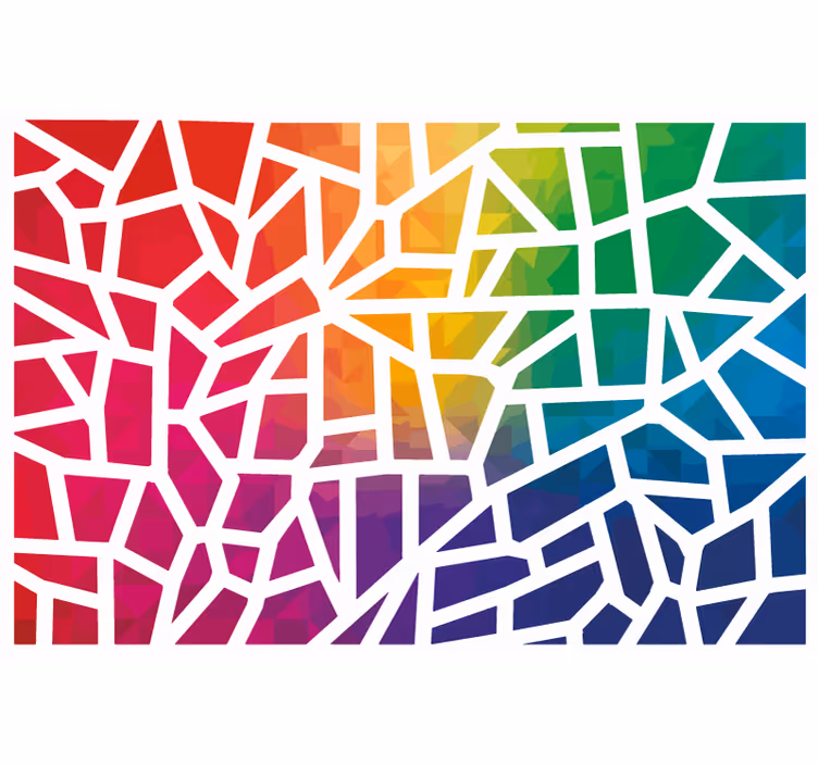 Office window roller blind color mosaic - TenStickers
