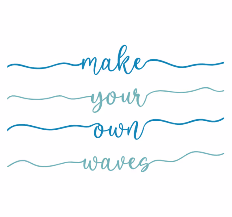 Office window roller blind create your own waves - TenStickers
