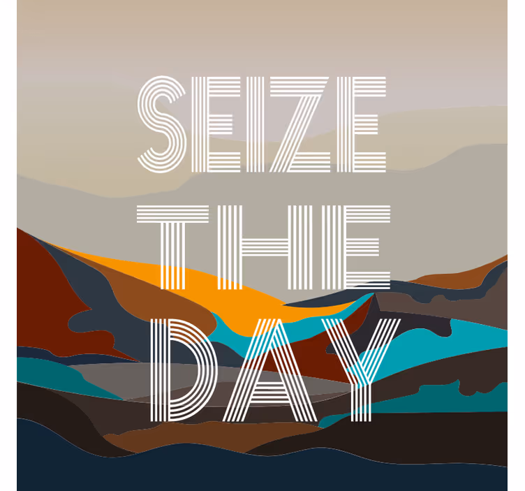 Office window roller blind carpe diem - TenStickers
