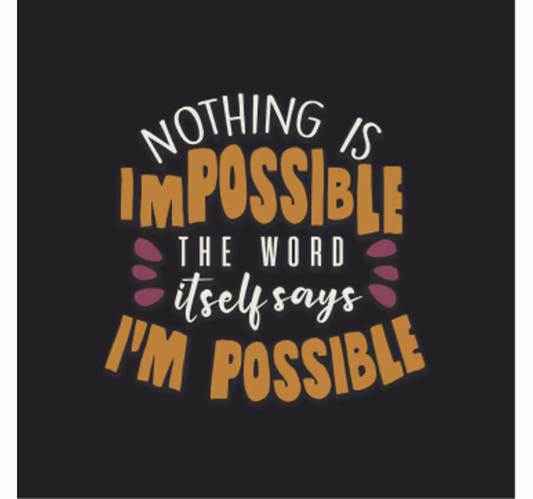 Office window roller blind i'm possible - TenStickers