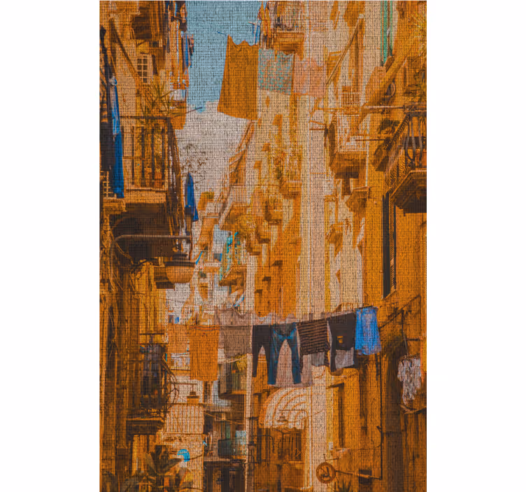 Office window roller blind with clothes drying in naples - TenStickers