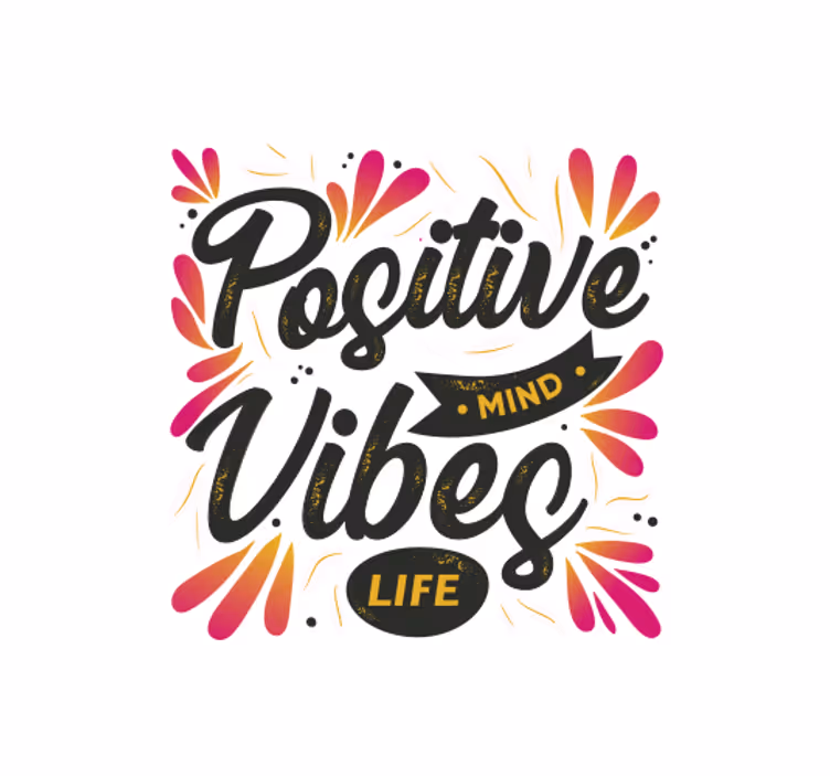 Positive mind positive vibes office window roller blind - TenStickers