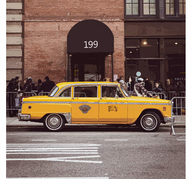Office window roller blind new york taxi design - TenStickers