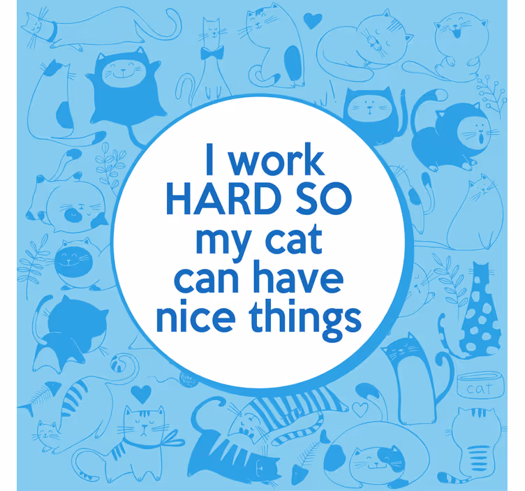 "office window roller blind keep purring and thriving" - TenStickers