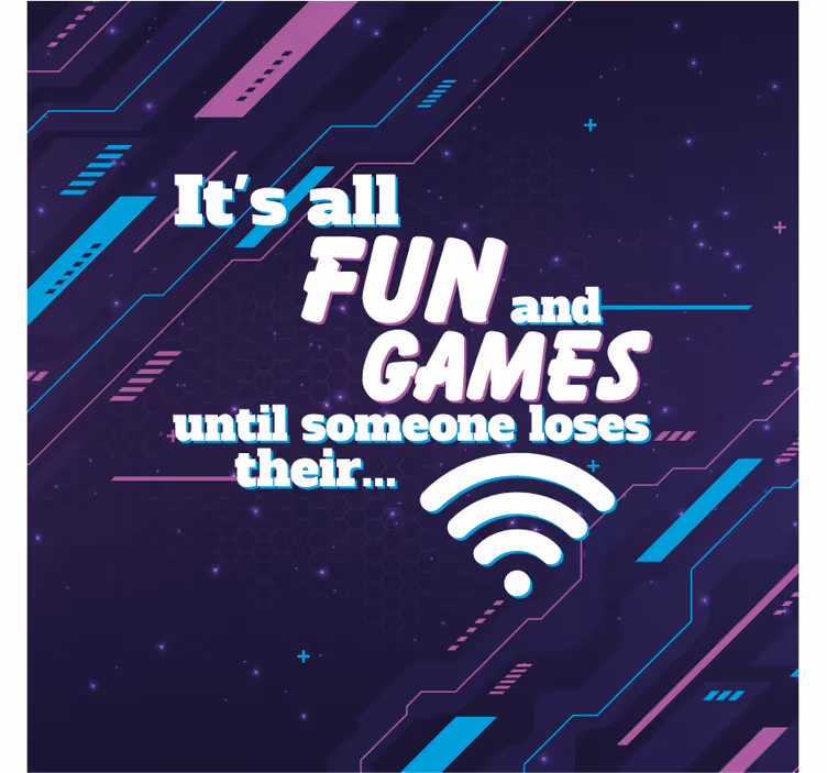 Funny joke wifi office window roller blind - TenStickers