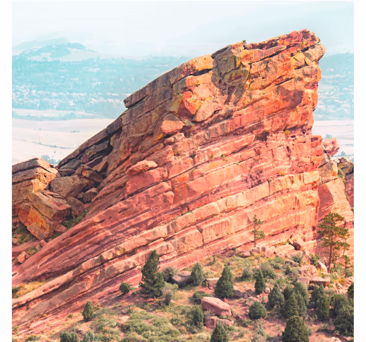 Office window roller blind rock formation art - TenStickers