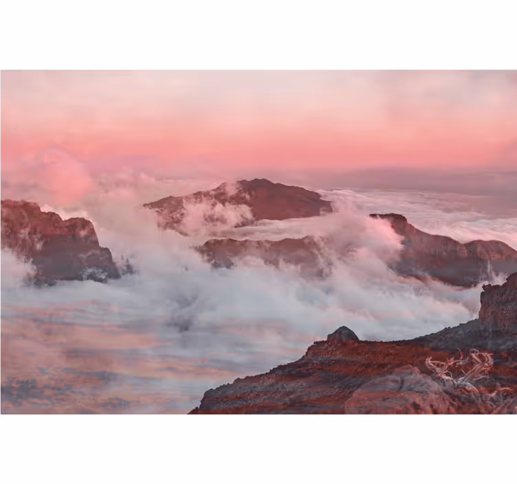 Office window roller blind in sunset hues - TenStickers