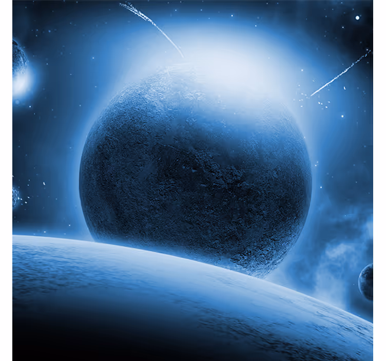 Office window roller blind lunar earth view - TenStickers