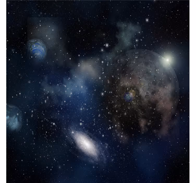 Office window roller blind with stunning space view - TenStickers