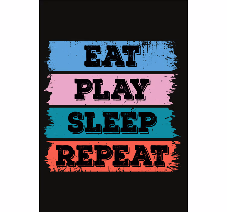 Teenage roller blind game eat sleep repeat - TenStickers