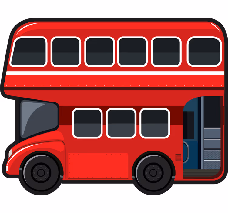 Fun roller blind featuring a london bus design - TenStickers