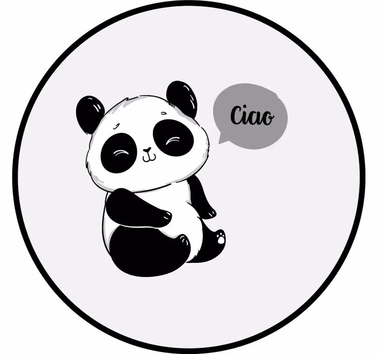 Fun roller blind cheerful panda - TenStickers