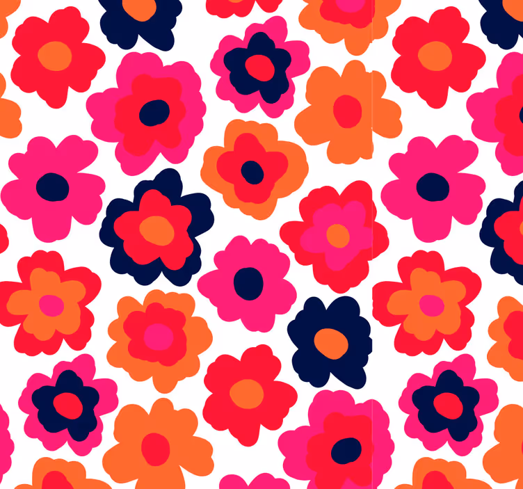 Flower roller blind red poppy - TenStickers