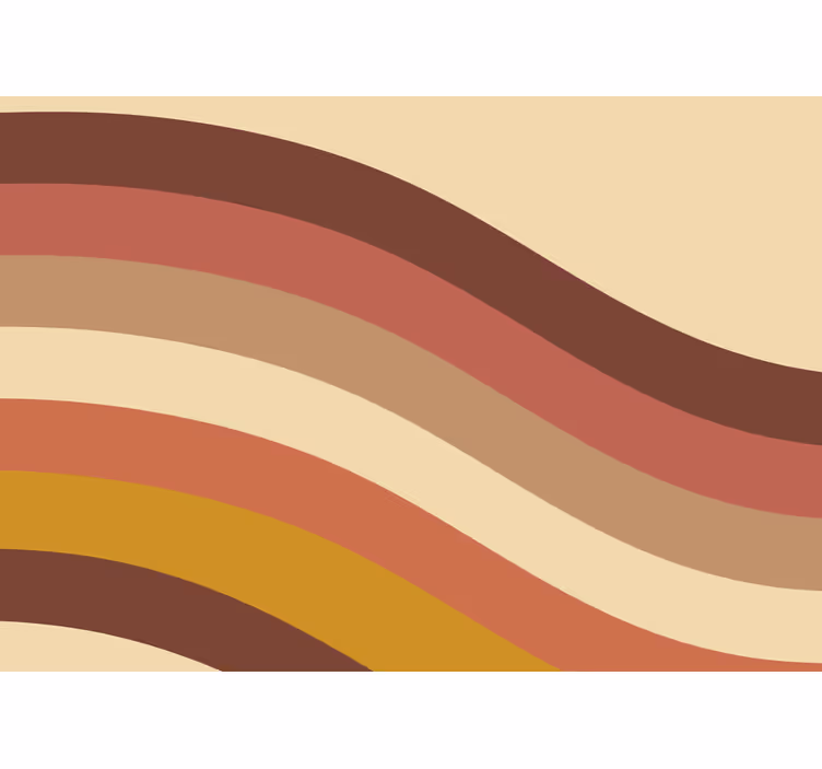 Rustic roller blind with retro stripes - TenStickers