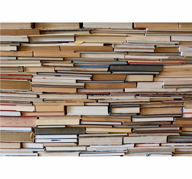 Rustic roller blind with stacked books design - TenStickers