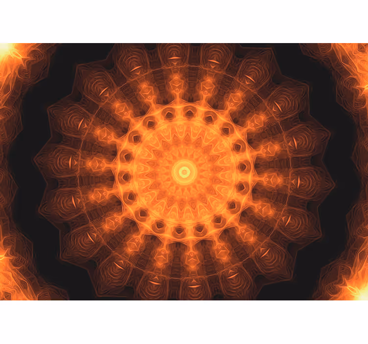 Zen roller blind mandala painted sunrise - TenStickers