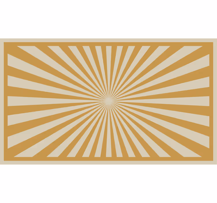 Brown roller blind sunburst area rug - TenStickers