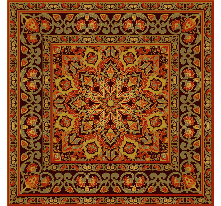 Brown roller blind kitchen persian mandala design - TenStickers