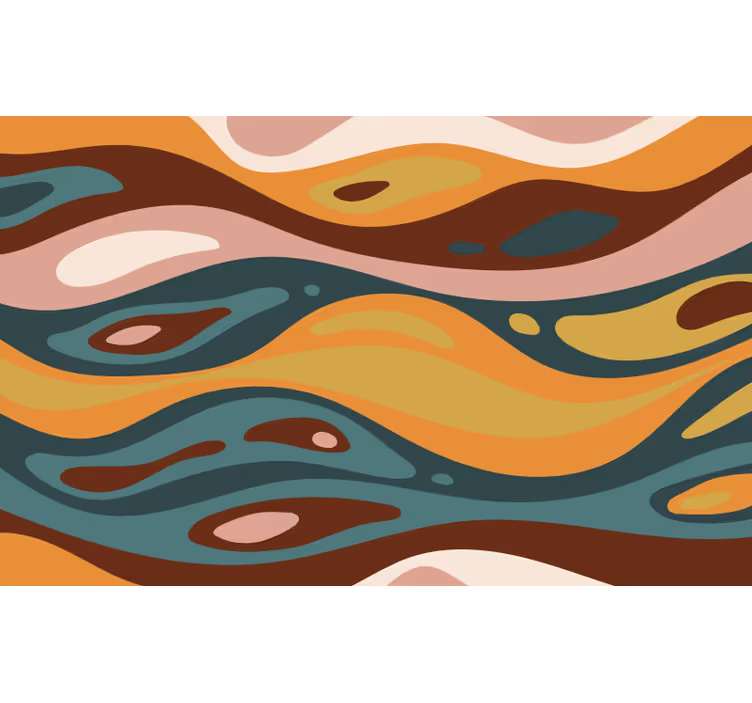 Brown roller blind with a 70s pop vibe - TenStickers