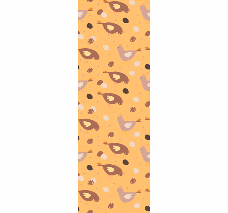 Orange roller blind with orange chick pattern - TenStickers