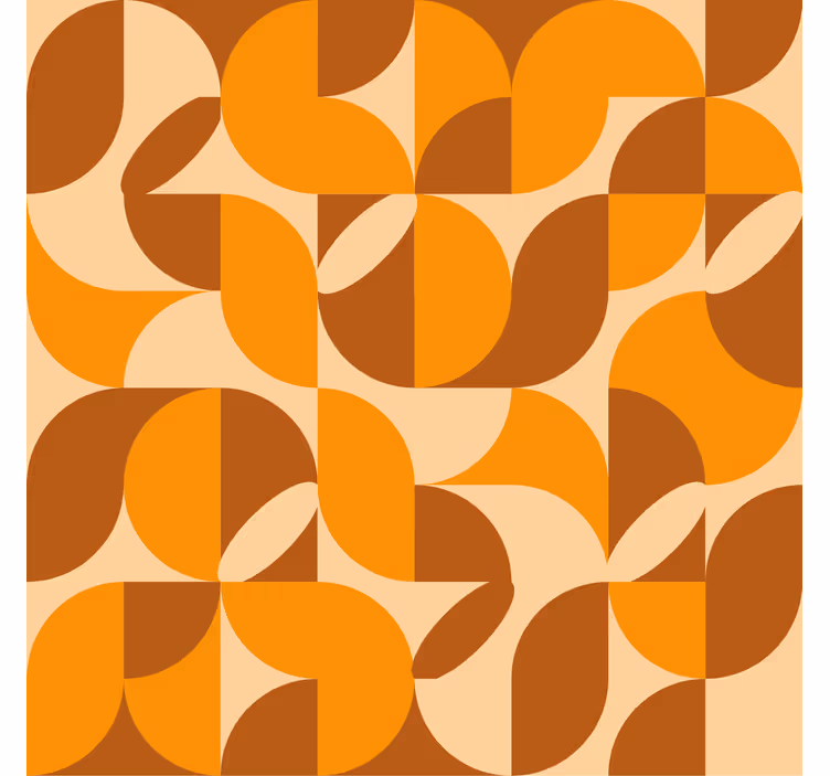 Orange roller blind in retro style - TenStickers