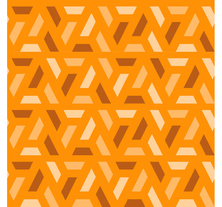 Orange roller blind with contemporary geometric design - TenStickers