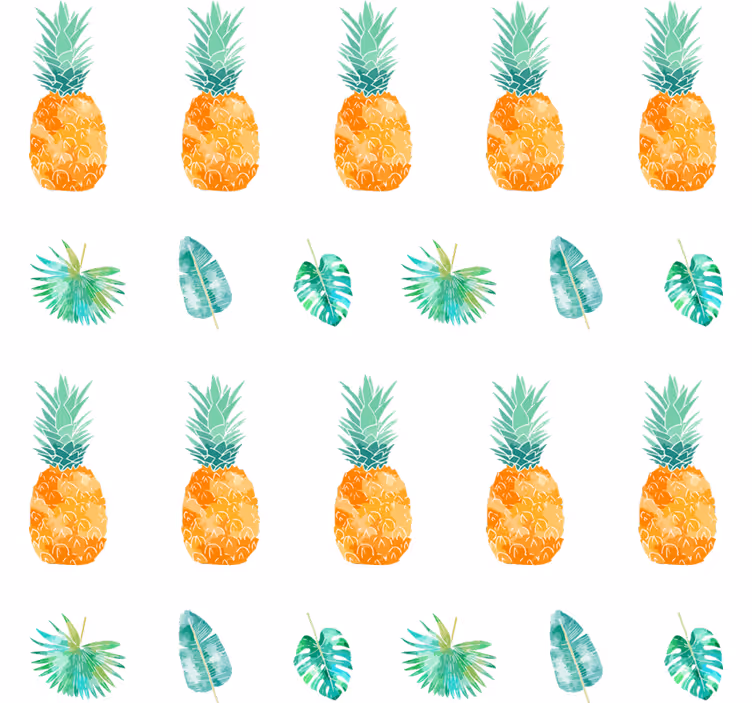 Orange roller blind pineapple patterns - TenStickers