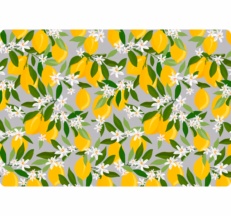 Orange roller blind lemon tree laptop - TenStickers