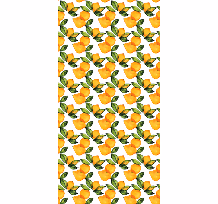 Orange roller blind in lemon mediterranean style - TenStickers
