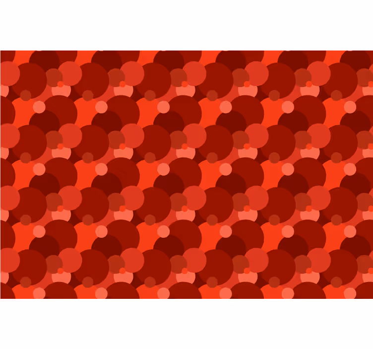 Red roller blind with modern circles design - TenStickers