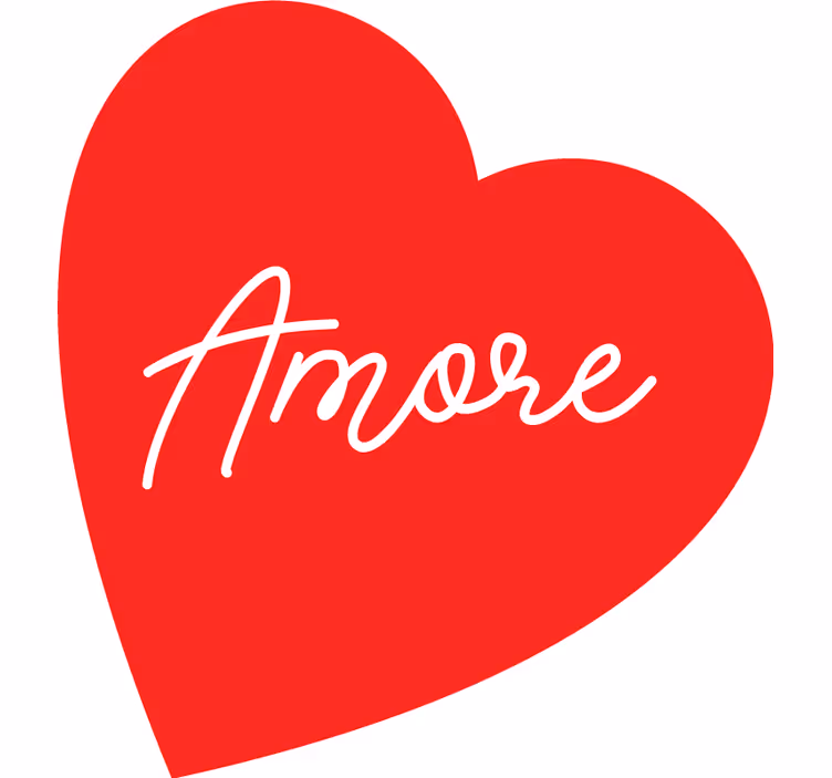 Red roller blind heart of love - TenStickers