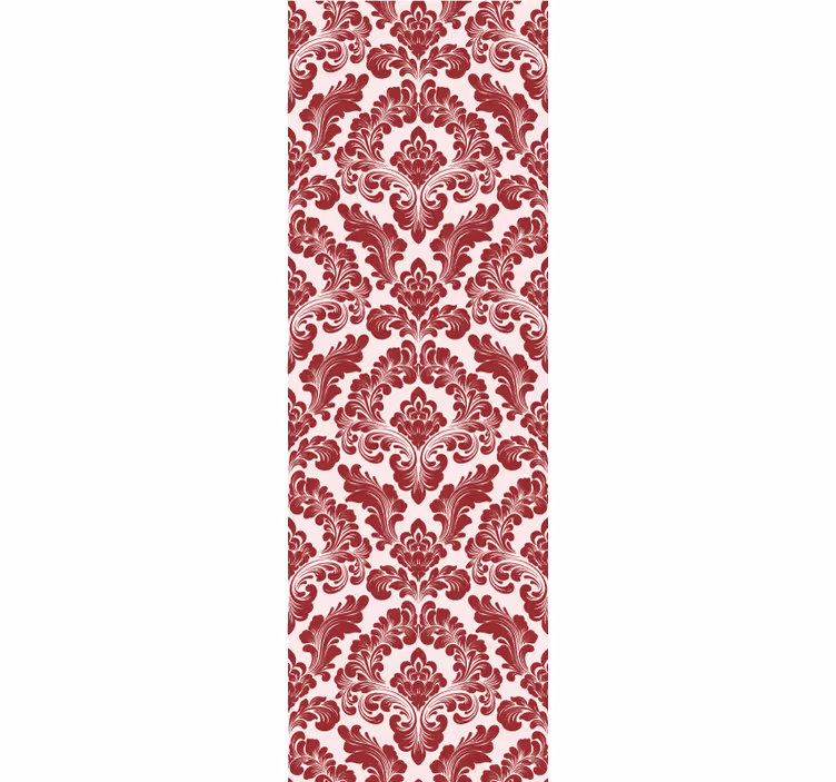 Red roller blind with block-printed design - TenStickers