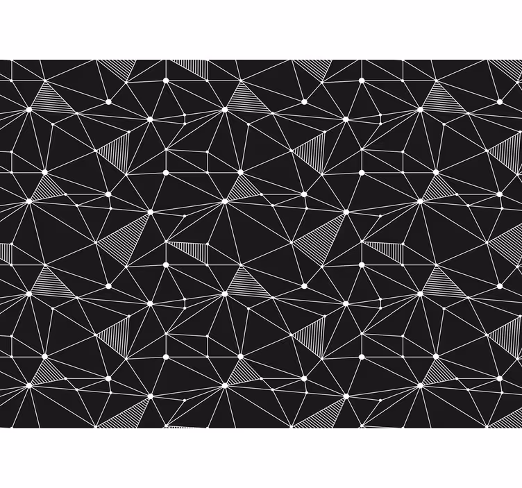 Outdoor roller shade in black abstract design - TenStickers