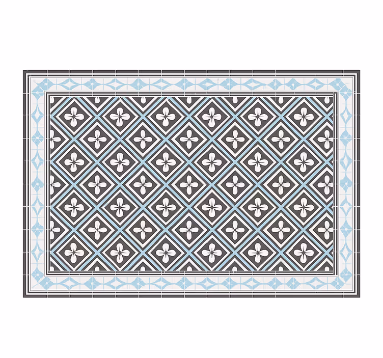 Outdoor roller shade with geometric tile pattern - TenStickers