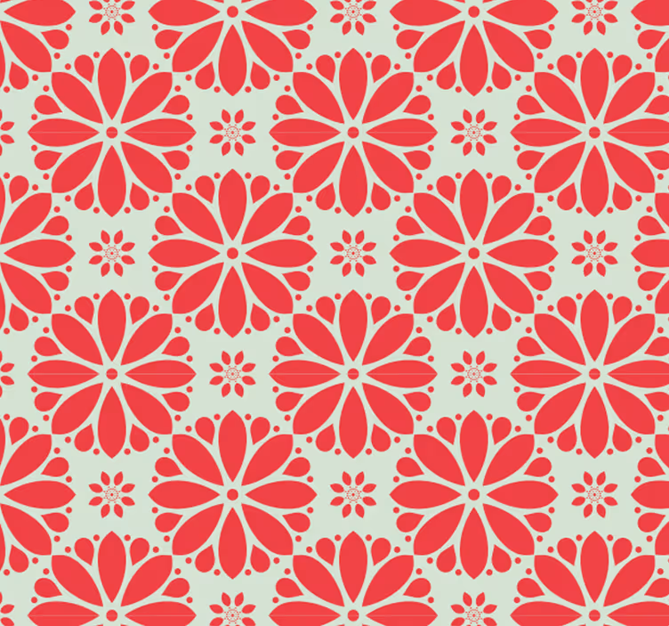 Outdoor roller shade with floral geometric patterns - TenStickers