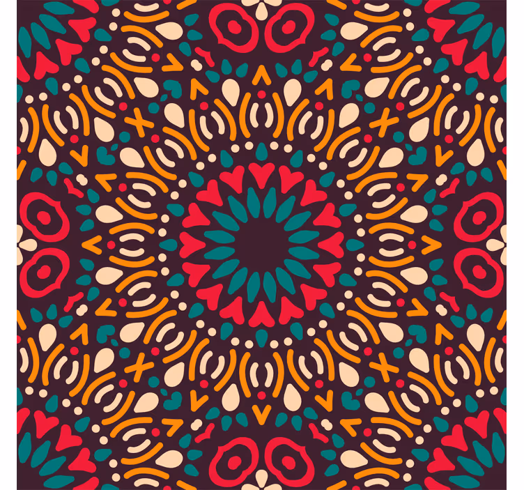 Colourful mandala outdoor roller shade - TenStickers